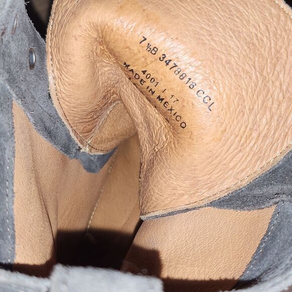 Frye Suede Lace Up Combat Boot - Picture 3 of 9